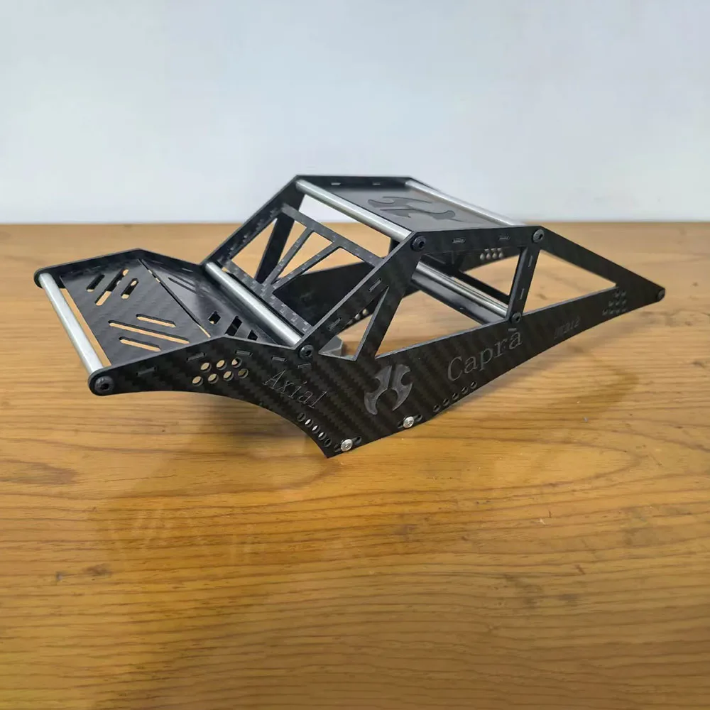 ألياف الكربون الأنابيب رف الكابينة التحكم عن بعد إطار السيارة قفص ل 1/10 RC الزاحف سيارة محوري كابرا الماعز ترقية أجزاء #1