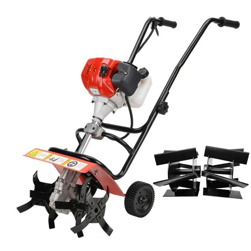08170 Useful 52CC Mini tiller Garden Cultivator Rotary Hoe Tine Tiller Cultivator Pro Machine Soil Loosening Equip