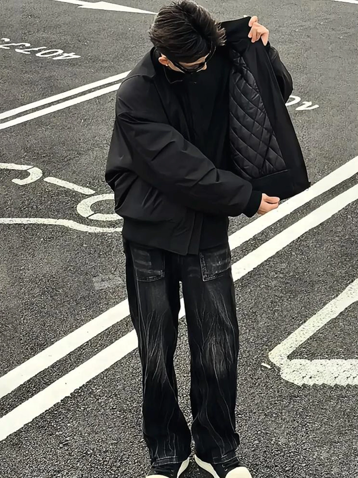 

Американская зимняя куртка-бомбер для мужчин, теплая, с коротким воротником, из хлопка, для работы и повседневной носки, однотонная