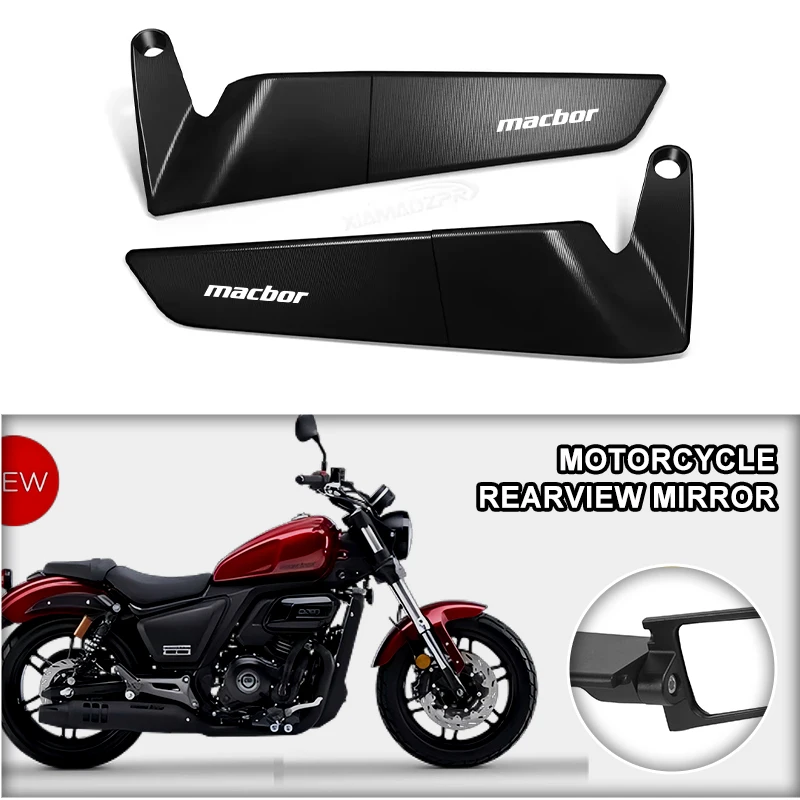 2Pcs/Pair Motorcycle Rearview Mirrors Kits Rotate Adjustable For Macbor Montana XR1 XR5 500 Rockster flat 125 Mile500 Ei