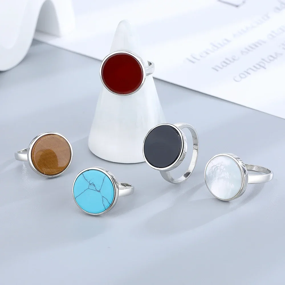 Women's 925 Sterling Silver Ring with Rhodochrosite