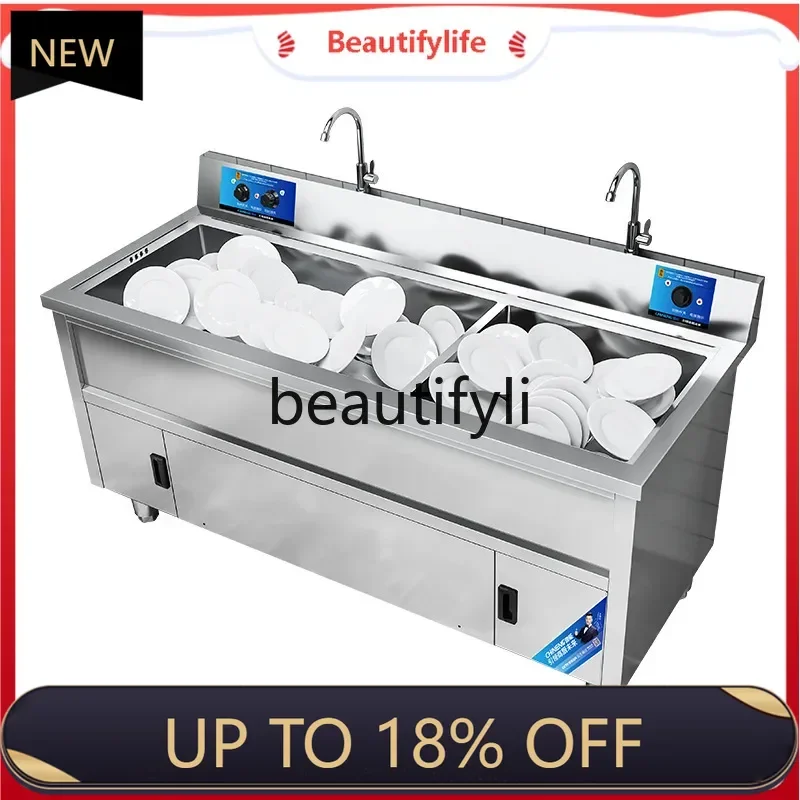 

New arrive Restaurant Ultrasonic Dishwasher Commercial Large Capacity Cleaning Machine for Restaurant Canteen Small Dishwashing