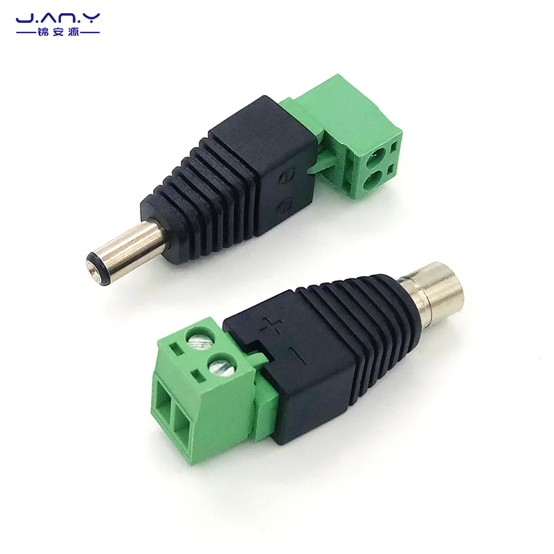 DC Head 90 degrees DC Plug Power Outlet Elbow 5.5 * 2.1 mm 12V solderless plug-and-pull split terminal