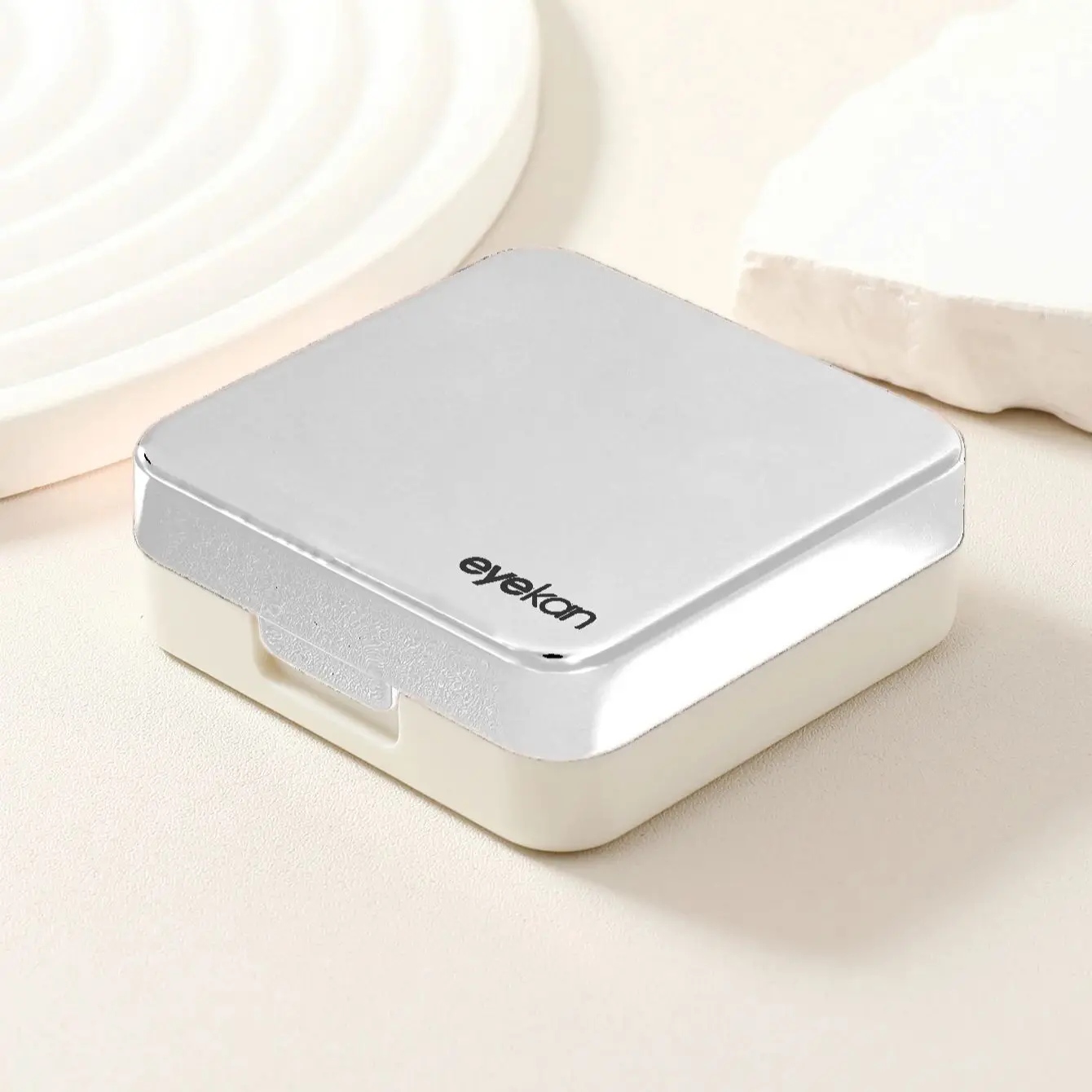 Portable Leakproof Contact Lens Box Kit, Electroplated, Luxury Contact Lens Case, Minimalist Design