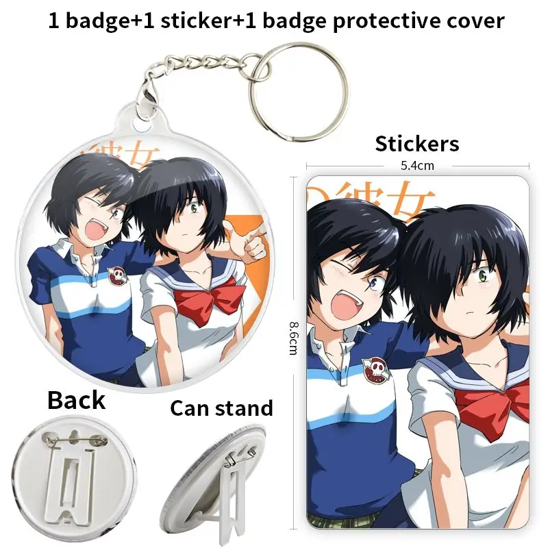 Urabe Mikoto KanojoX Game Anime Character Badge Brooch anchor Peripherals Pin Personalized Cartoon Hat Pupil Children's gift