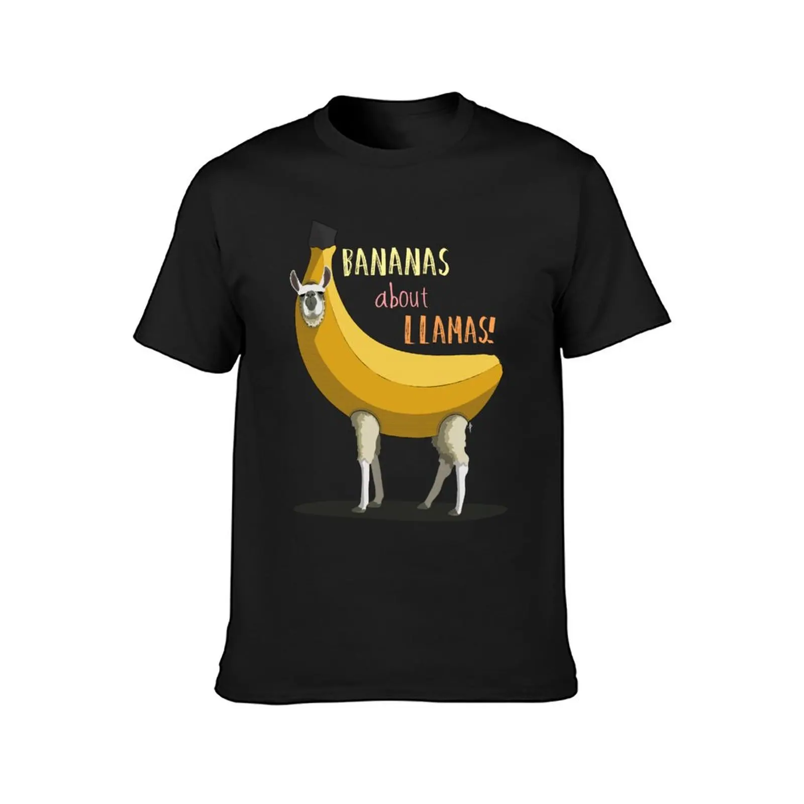 Bananas About Llamas! T-Shirt quick drying vintage clothes summer top Men's clothing