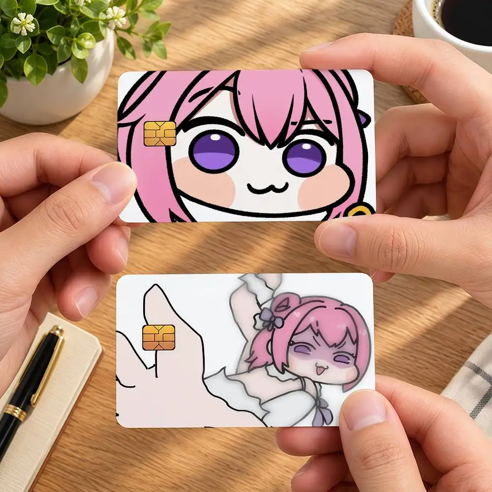 Game N-Nikke-ES D-Doro Cartoon Decorative Protective Stickers For Bank Debit Cards Bus And Metro Credit Cards Stickers