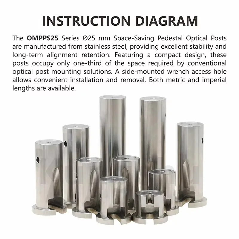 OMPPS25 Series 25mm Compact Pedestal Optical Posts