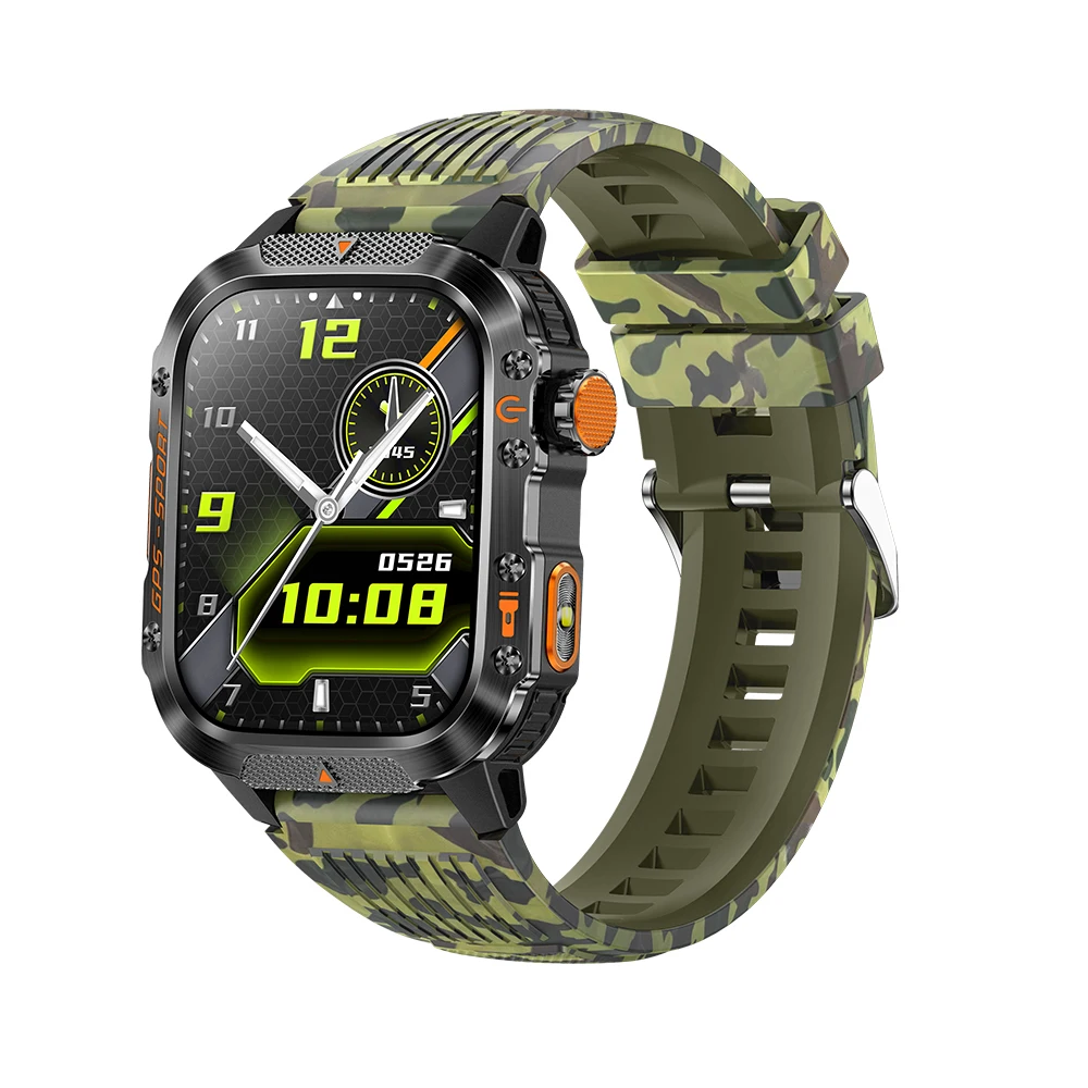 Nieuwe Militaire Smartwatch Real GPS Kompas Outdoor Smart Horloge 3ATM Waterdichte Sport Horloges voor Man Vrouw Elektronica Klok 2025