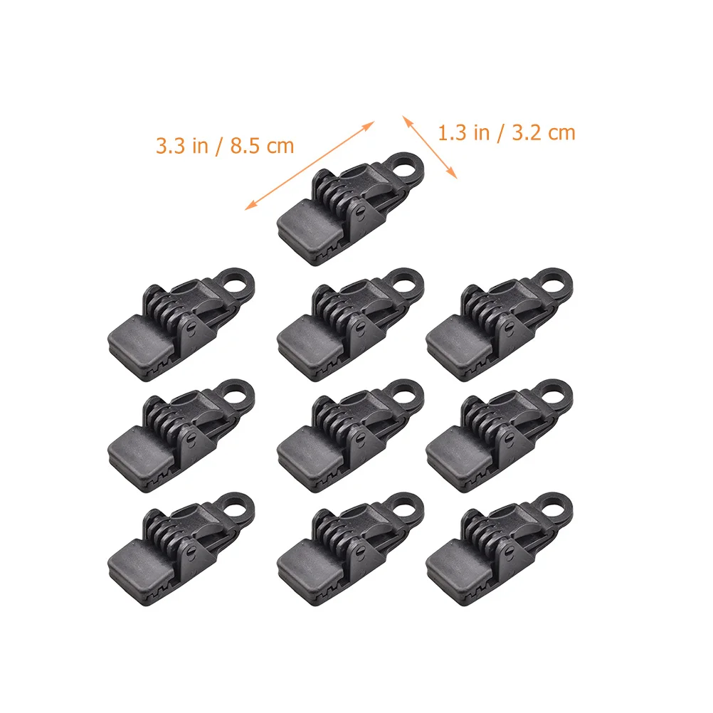 

10Pcs Plastic Tent Clip Tough Tarp Fastener Reliable Hold Tent Lock for Outdoor Use Canoe Boat Cover Awning Stabilizer