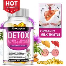 Liver Detox Cleanse Capsules - with Milk Thistle, Dandelion - Liver Care, Toxin Removal, Improved Digestion