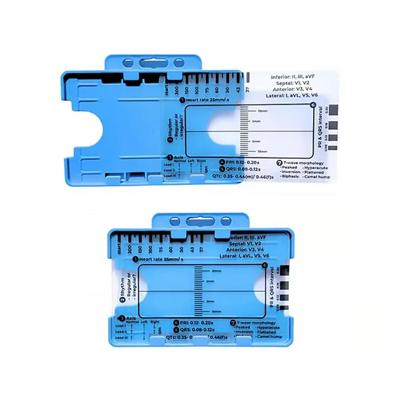 ECG 7 Step Ruler For ECG/EKG Interpretation Transparent Calipers Portable Measuring Tool