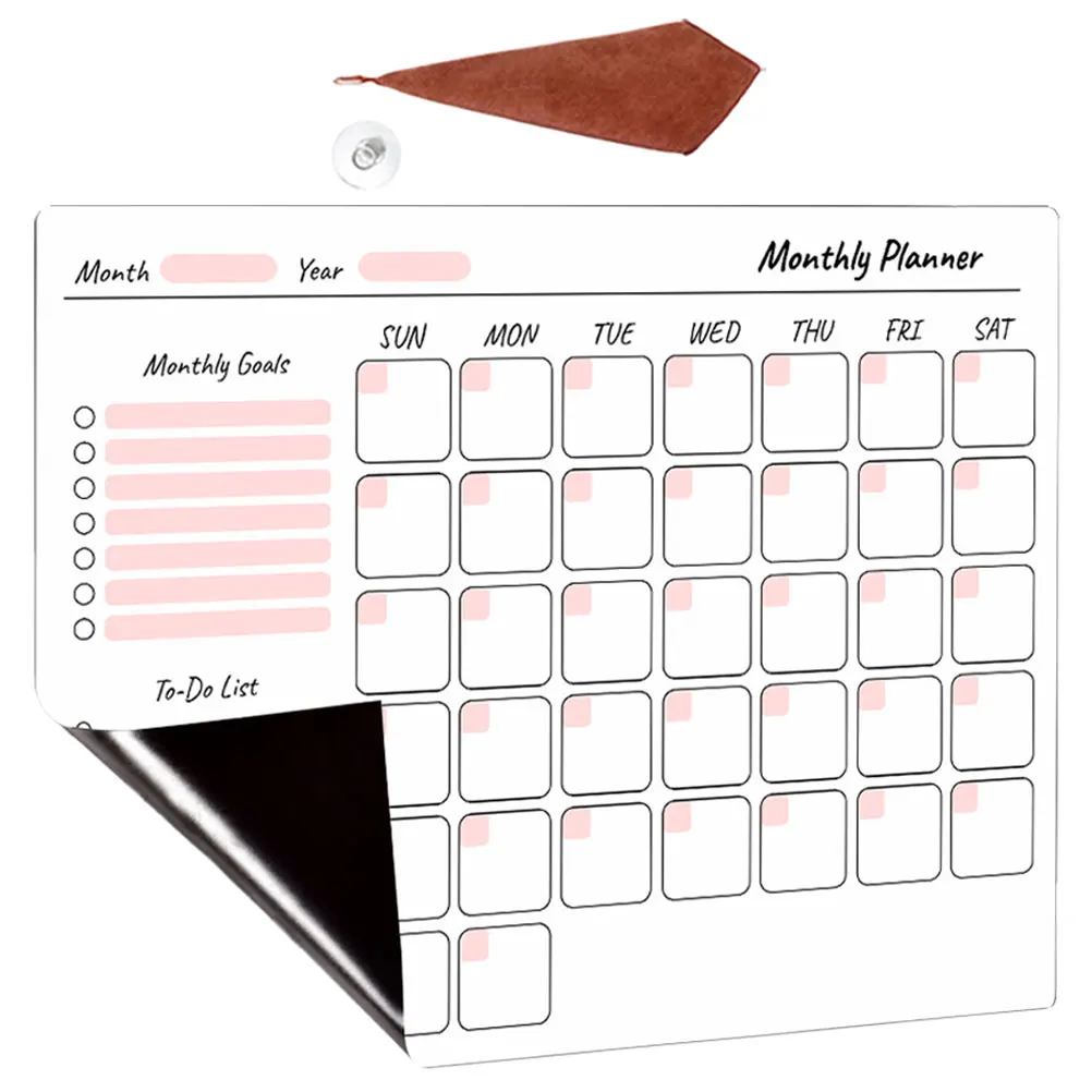 

1 set Magnetic To Do List Planner Board Schedule Erasable Writing Planning Fridge Message Memo Organizer Smooth Reusable