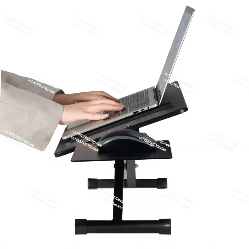 Lifting keyboard bracket Adjustable laptop desktop Standing office Folding mobile heightening rack