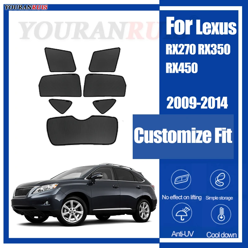 

Customize For Lexus RX270 RX350 RX450 2009-2014 Magnetic Car Windows Front Windshield Sunshade Visor Car Sun Protection Curtains