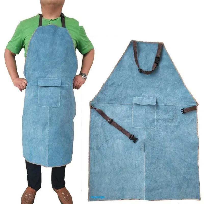 Professional Welding Suit Apron Leather Cowhide Welder Protective Clothes Carpenter Blacksmith Garden Clothing Working Apron