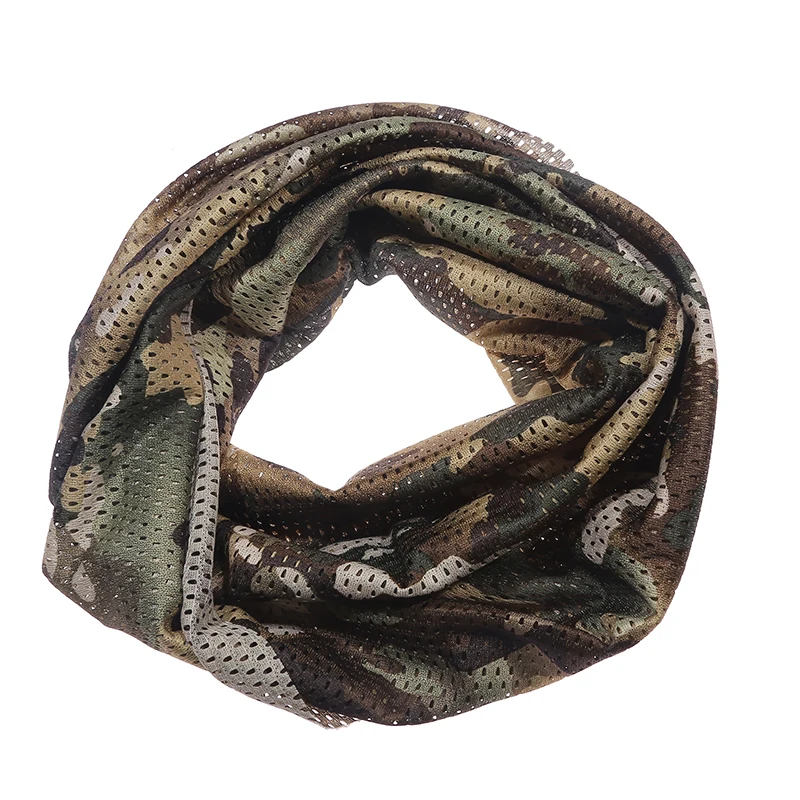 Tactical Scarf Camouflage Mesh Net Scarves Camo Scarfs Outdoor Sport Sniper Face Veil Wargame Camping Hunting Cycling