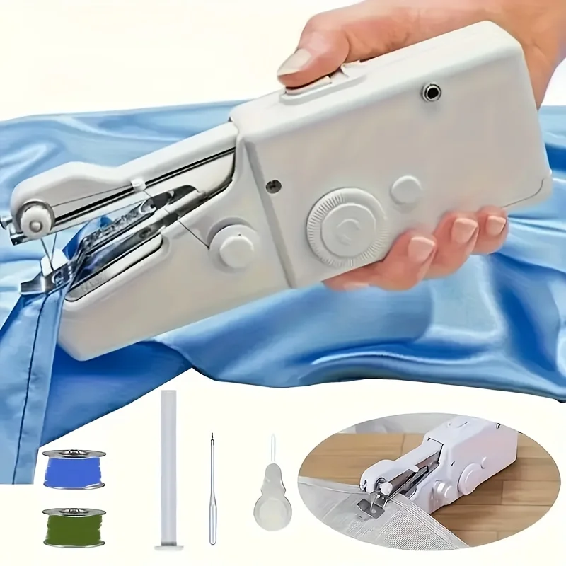 

Портативная мини-электрическая швейная машинка, простая в использовании для начинающих и взрослых, для дома, путешествий, быстрого ремонта и рукоделия.