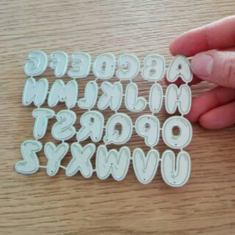 Crafts Embossing Dies 26 A-Z Alphabets Border Metal Cutting Dies Stencils for Making Scrapbooking