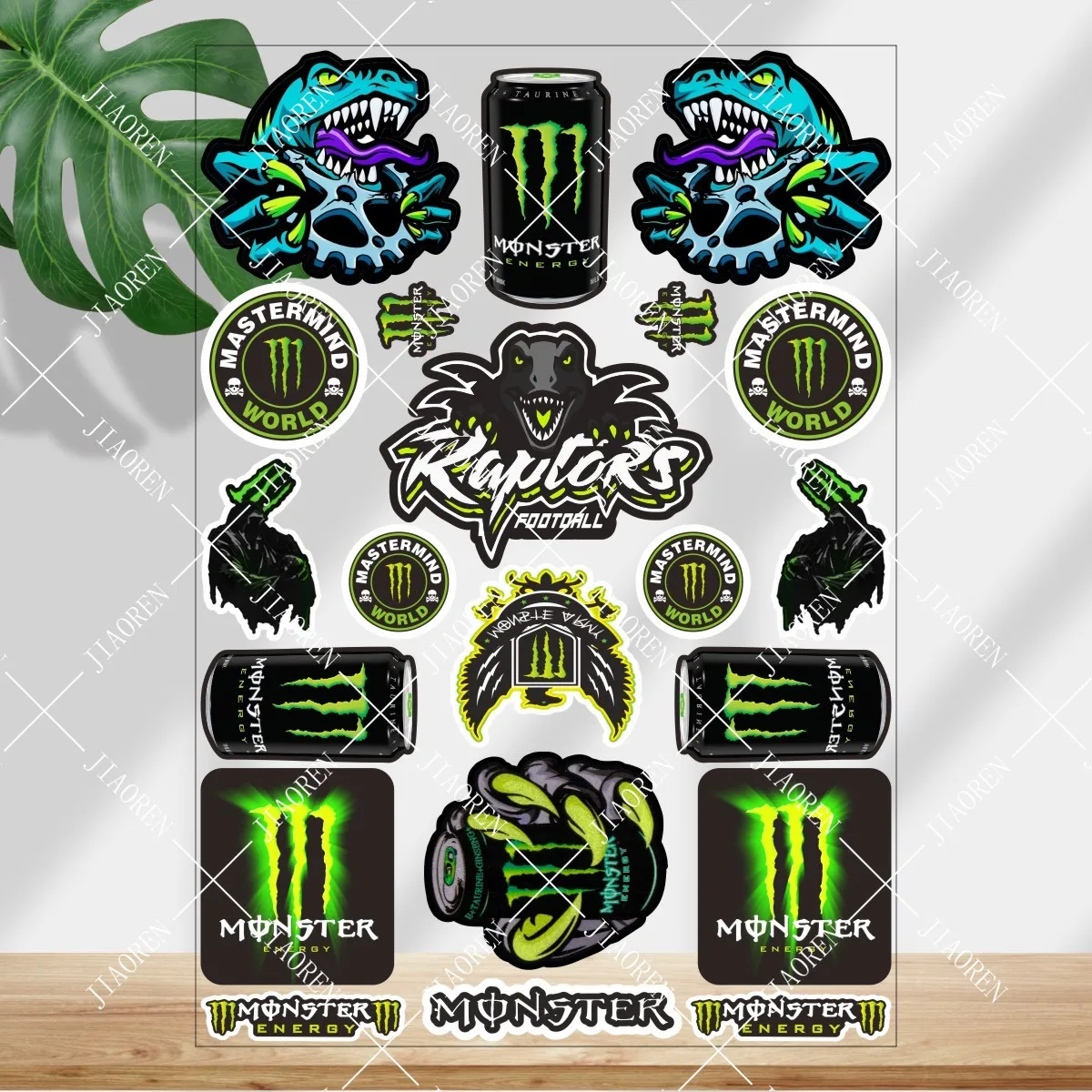 

Halloween Monster Energy Sticker Logo Motorcycle Helmet Tank Car Bike Reflective Decal Kit #4
