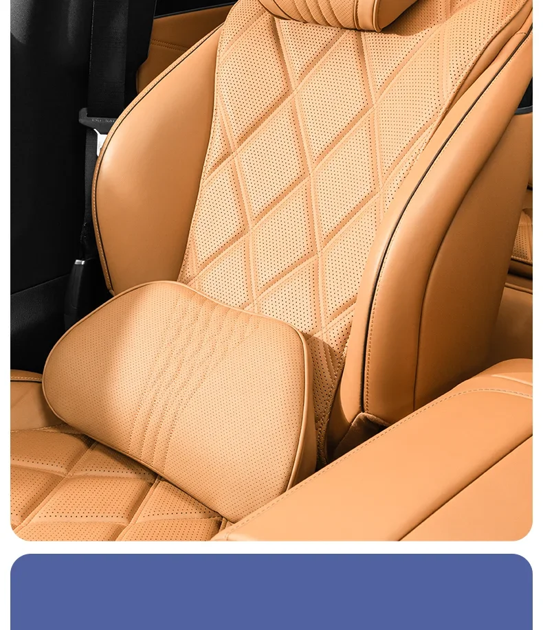 Auto-Kopfstützenkissen 2 Stück Nappaleder für BMW G42 G20 G30 G70 2 3 5 7 Serie F48 E46 X1 G01 X3 G05 X5 G06 X6 Auto-Zubehör – Detail 4