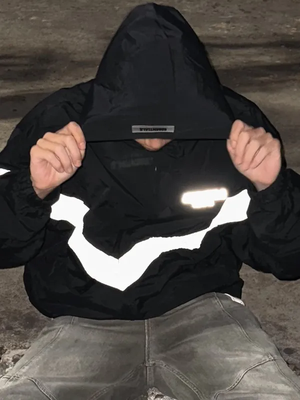 

JUDEES FOG ential Reflective Casual Woven Jaet for Men And Women Polyester Fiber Long Sve ort Length Casual Sle