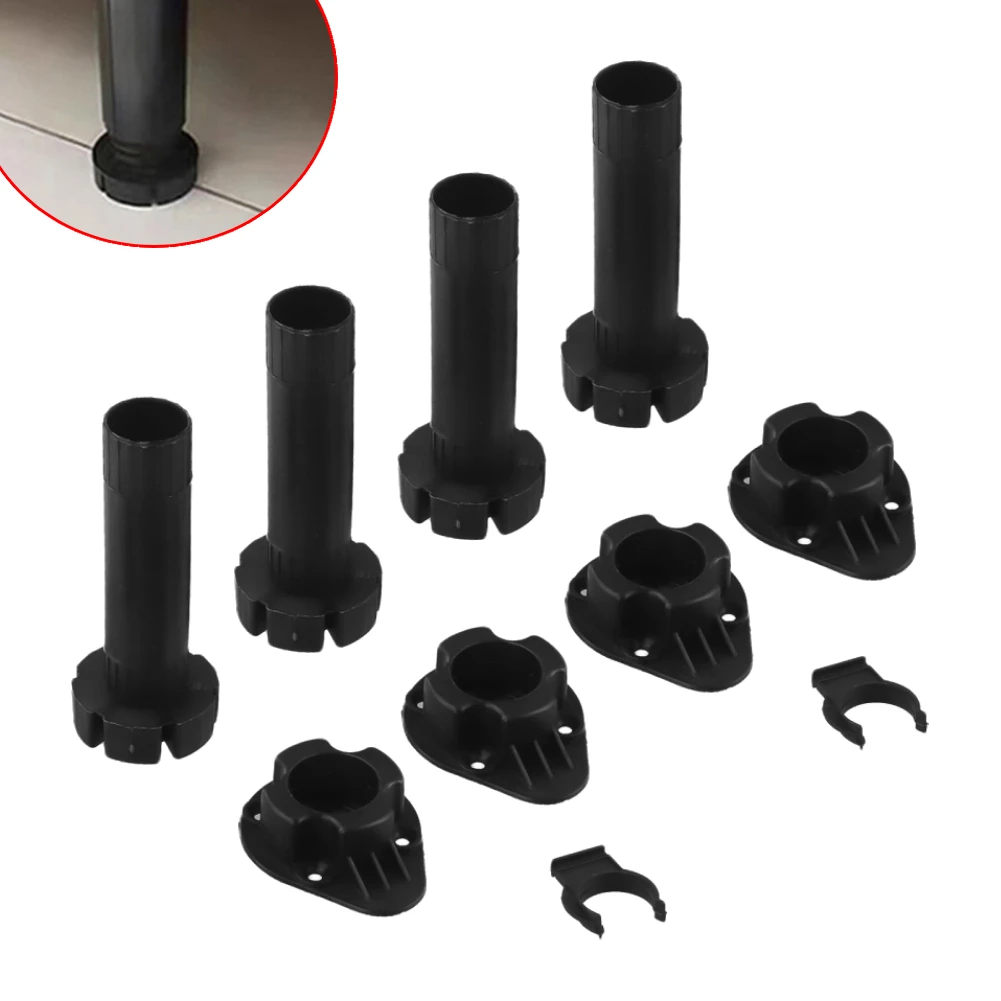 4Pcs Adjustable Furniture Pad Set 80/100/120mm ABS Plastic-Feet For Sofas Tables Cupboards Closets Furniture-Legs Accessories