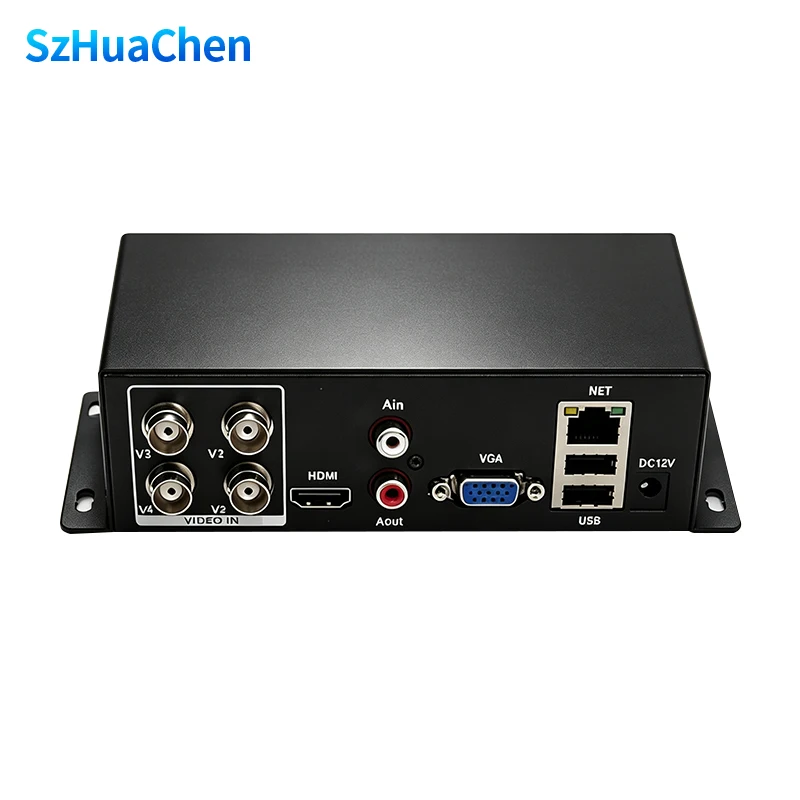 Encodeur vidéo CCTV 4 canaux, convertisseur vidéo analogique vers réseau, serveur vidéo, convertisseur AHD CVI CVBS vers IP