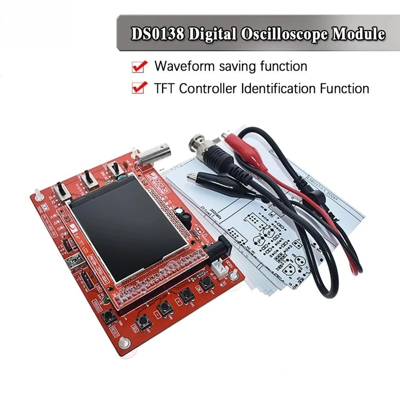 Агент DSO138 2,4-дюймовый TFT-экран, комплект цифрового осциллографа, точность отображения формы сигнала