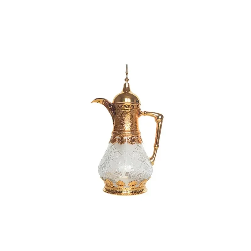 

1600ML Middle Eastern Style Cold Kettle Fruit Juice Drink Glass Jug Arabic Coffee Pot Glass Vacuum Flask