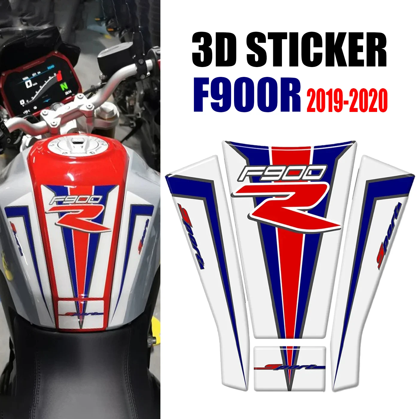 

For BMW F900R F900 F 900 R Fuel Tank Pad Tankpad Fishbone Protector Motorcycle Stickers And Decals 2019-2020