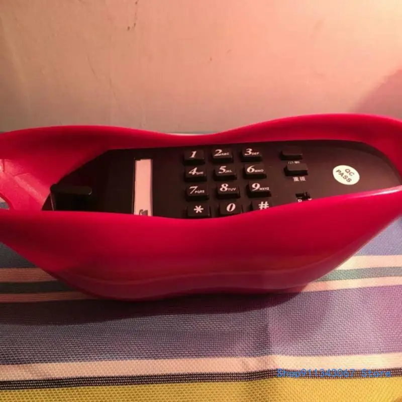 Lip Shaped Phone Mouth Lips Telephone Novelty Rose Red Pink Home Hotel Landline Drop shipping