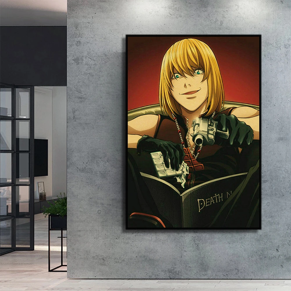 Anime Death Note Canvas Painting Night God Moon Mi Haisha Character Poster Picture Wall Art Prints Suitable for Home Decor Mural