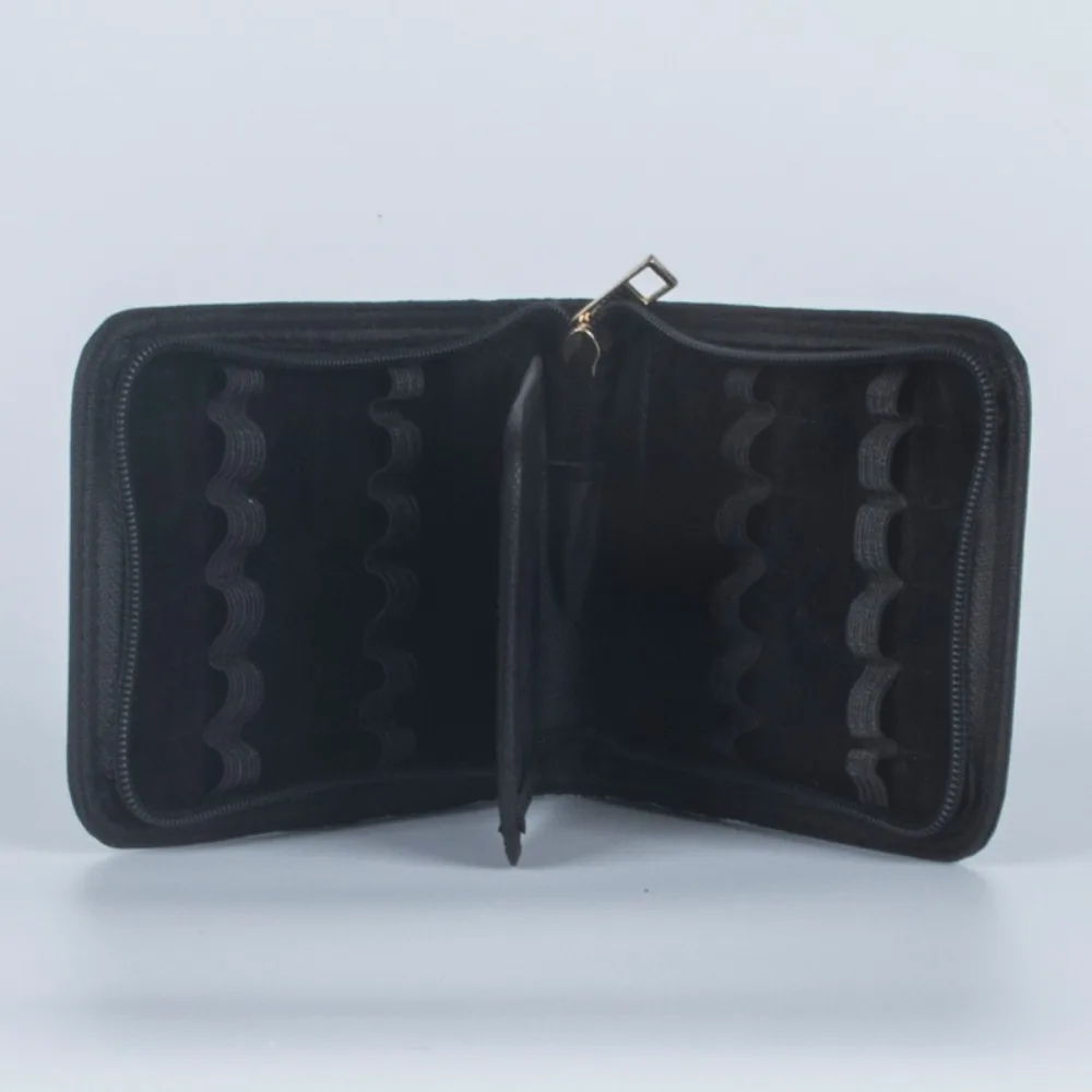 Pencil Bag Pen Container Bag Large Capacity Fountain Pencil Case PU Leather Zipper 6 Colors Dustproof Writing Holder Supplies view 3