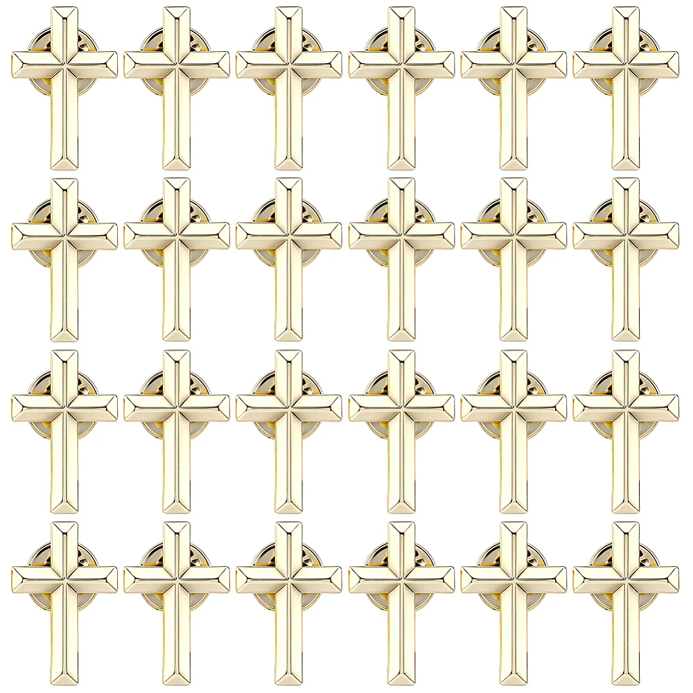 24Pcs Lapel Pins Alloy Brooches Brooches Bulk with Safety Backpacks for Suit Uniform Hats Church Gifts for Communion Reception