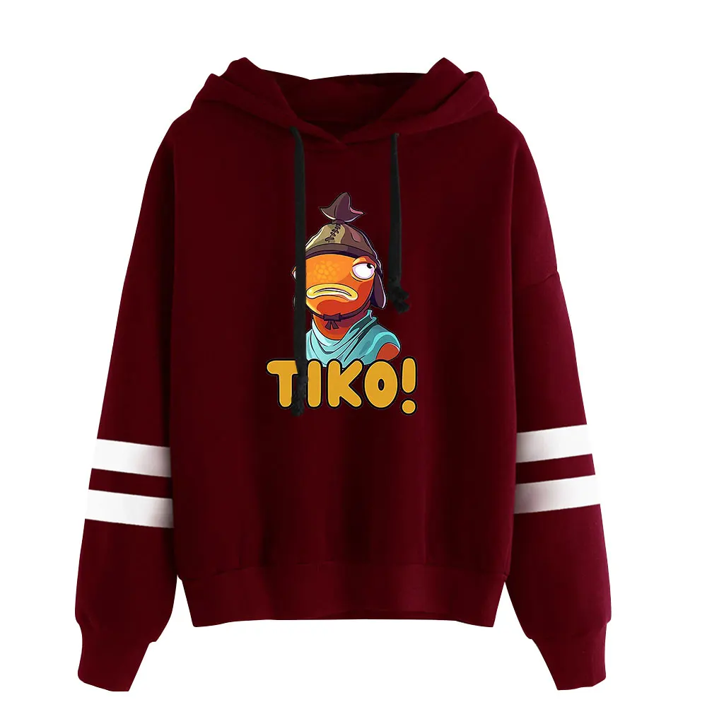 Tiko fishstick เสื้อกันหนาวมีฮู้ดแบบสวมหัวมีฮู้ดแฟชั่นเสื้อกันหนาวแบบสวมหัวโลโก้ merch