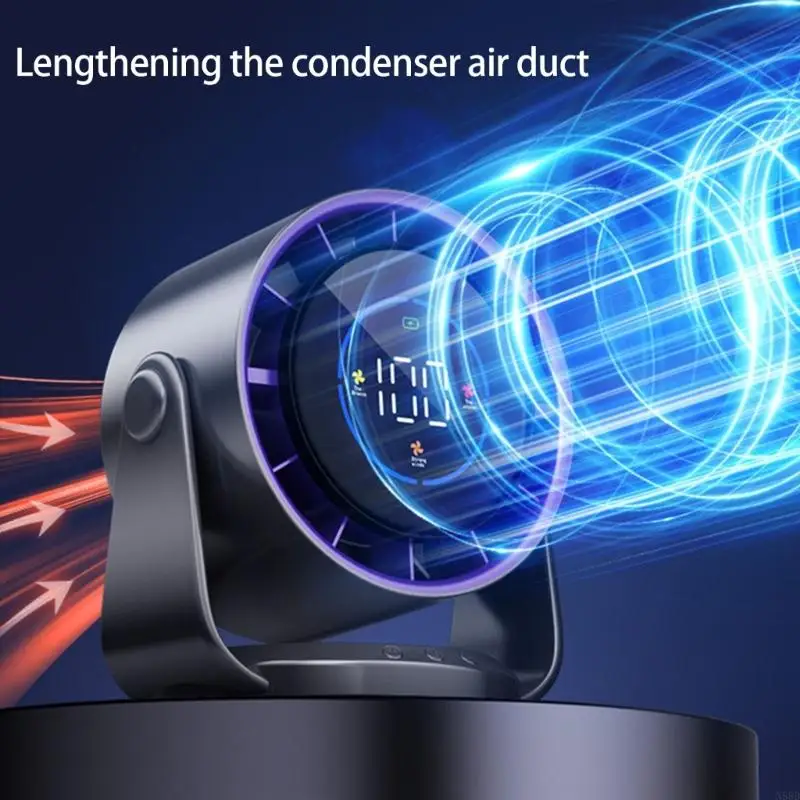 

Multifuntional Cooling Fan Powerful Digital Display Fan 4000mAh Plastic Texture N58D