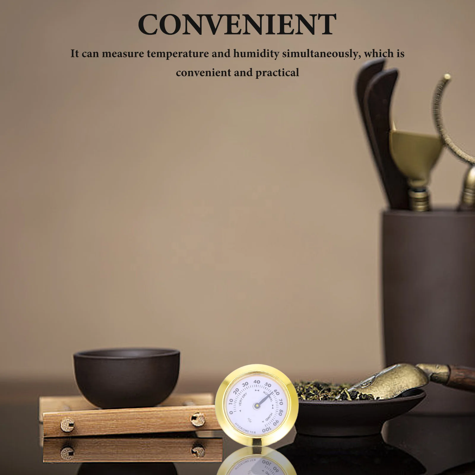 

Small Hygrometer Indoor Digital Humidity Gauge Round Portable Humidity Measuring Device Accurate for Home Bedroom Bathroom