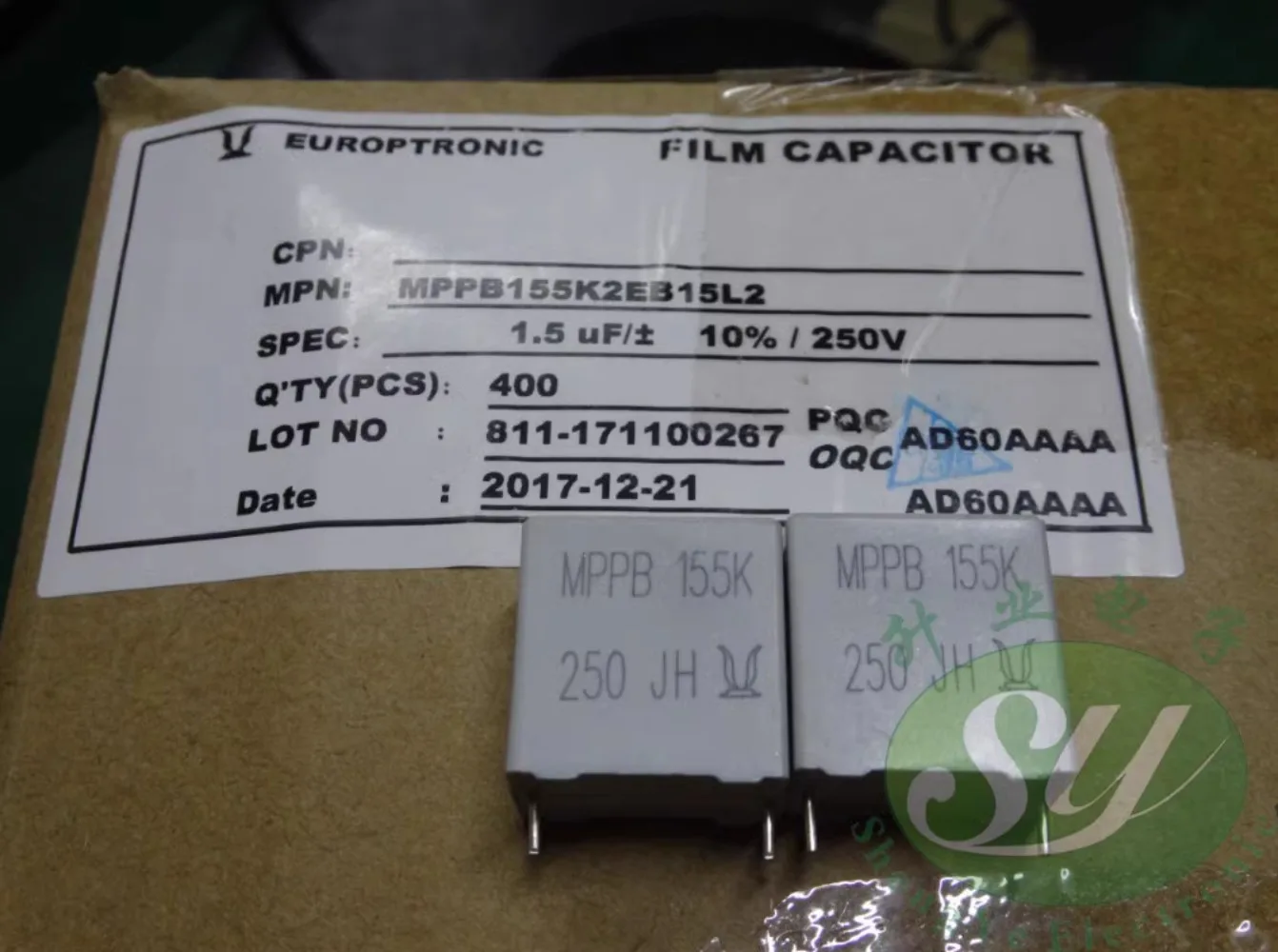 

20PCS Europtronic 1.5uf/250v 1u5 155 New film capacitor 15MM