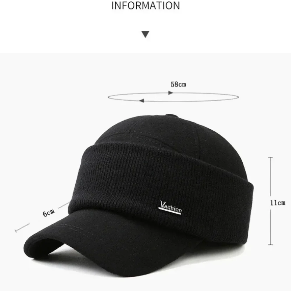 Winter Men Warm Hat Thick Baseball Caps for Men Earmuffs Hats Dad Hat Outdoor Windproof New Casual Sports Hat Snapback Cap - Image 6