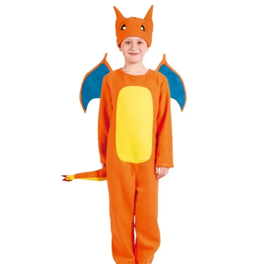 New Pokémon Anime Fire-breathing Dragon Small Fire Dragon Cartoon Costume Halloween Cosplay Party Children's Corner Color Play