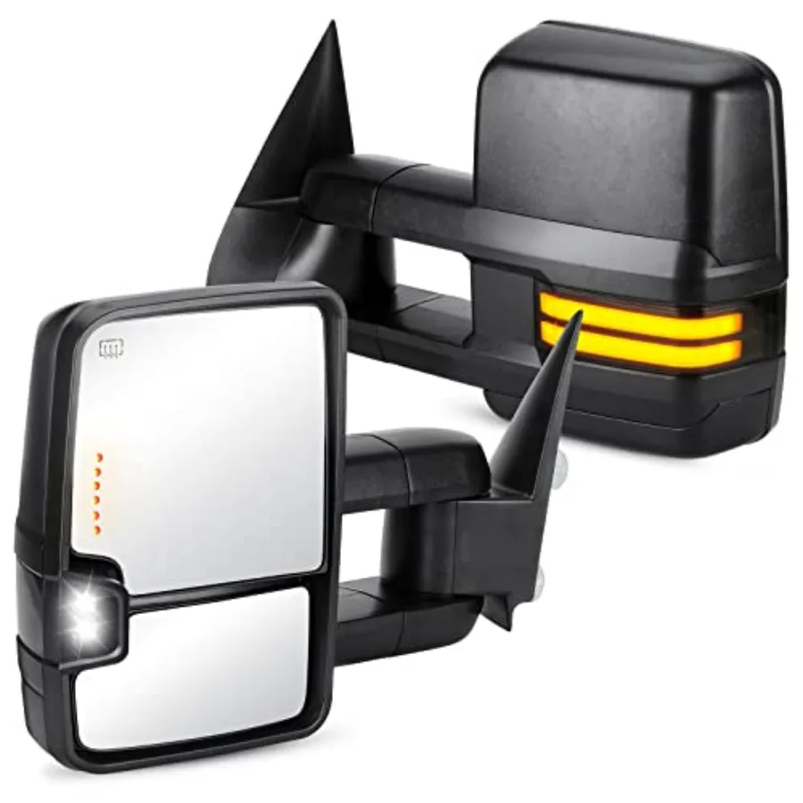 

Power Heated Rear View Towing Mirrors for 2007-2017 Toyota Tundra 2008-2017 Toyota Sequoia Black Durable Automotive Grade Mater