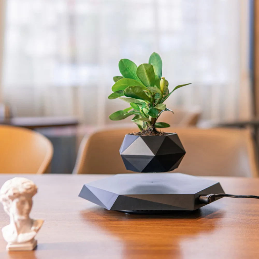 

Intelligent Magnetic Levitation Potted Plant Black Technology Creative Fashion Ornament