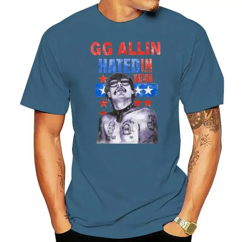 Summer Short Sleeves T-Shirt Fashion T SHIRT GG ALLIN PUNK ROCK MURDER JUNKIES HATED IN THE NATION CULT VINTAGE RETRO