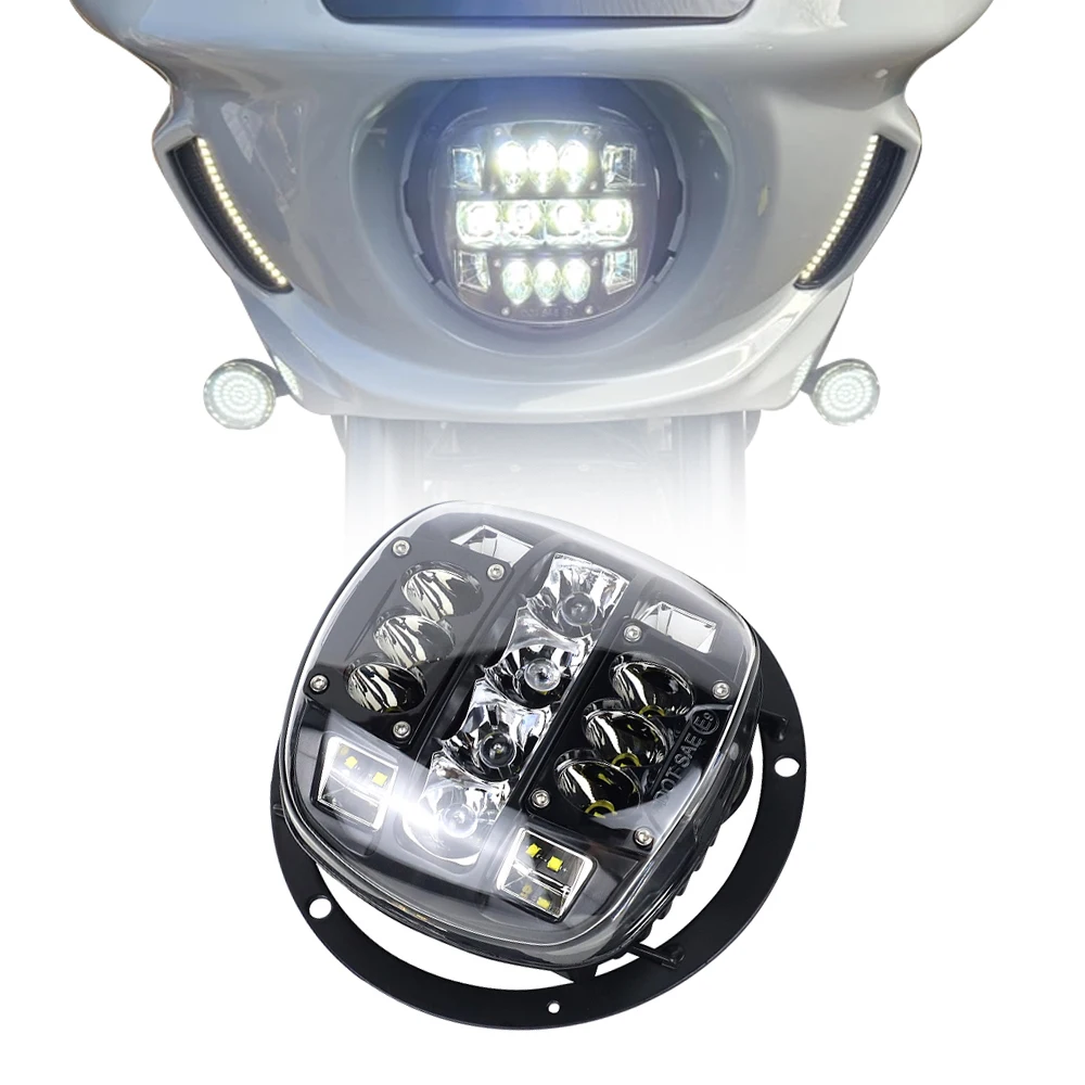 Motorcycle Front LED Headlight Hi-Lo Beam for Street Bob FXBB Low Rider S/ST FXLRST Breakout FXBB 2022-2026