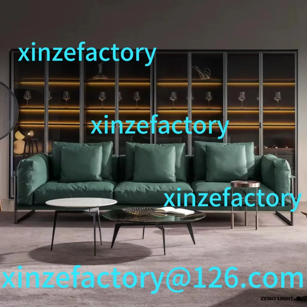 

Customizable Nordic minimalist modern leather sofa combination