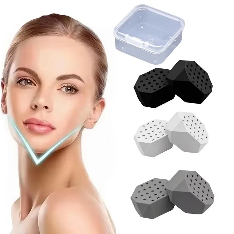 6pcs Jaw Trainer Silicone Soft Chew Safe Redefine Jawline Double Chin Eliminator Bite Muscle Builder Face Fitness Anti Stress
