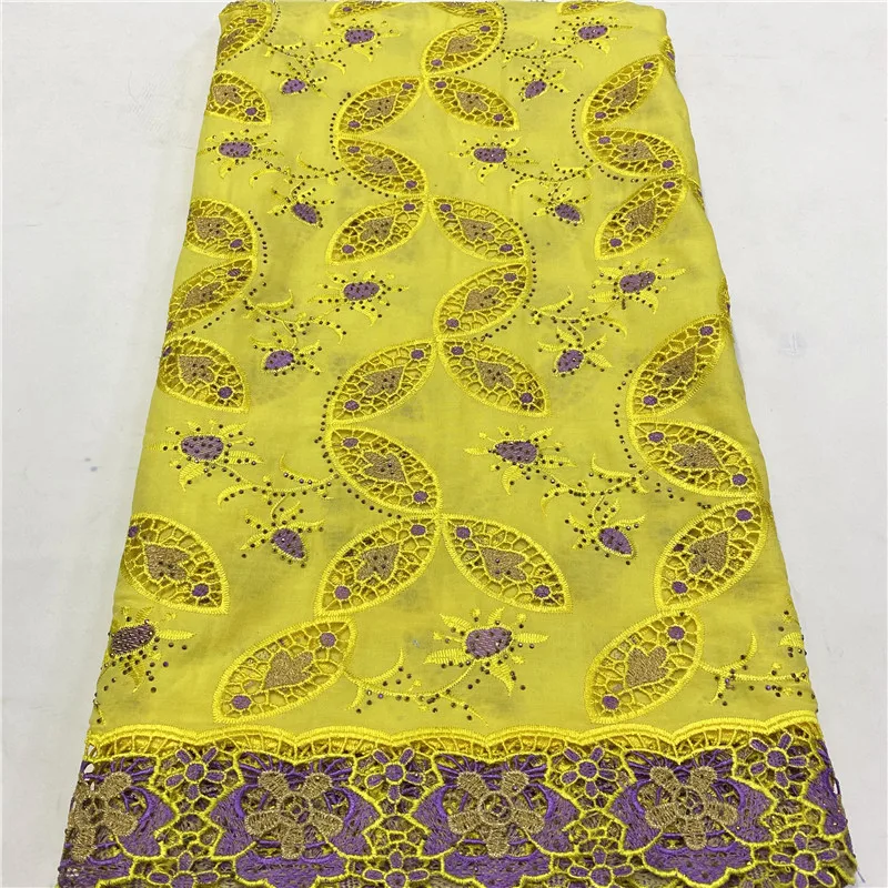 Imagem -02 - Tecido de Renda Suíço Frisado Pesado Africano 100 Tecidos de Algodão Voile Lace Estilo Popular de Dubai Mais Recente Xl42101 Jardas