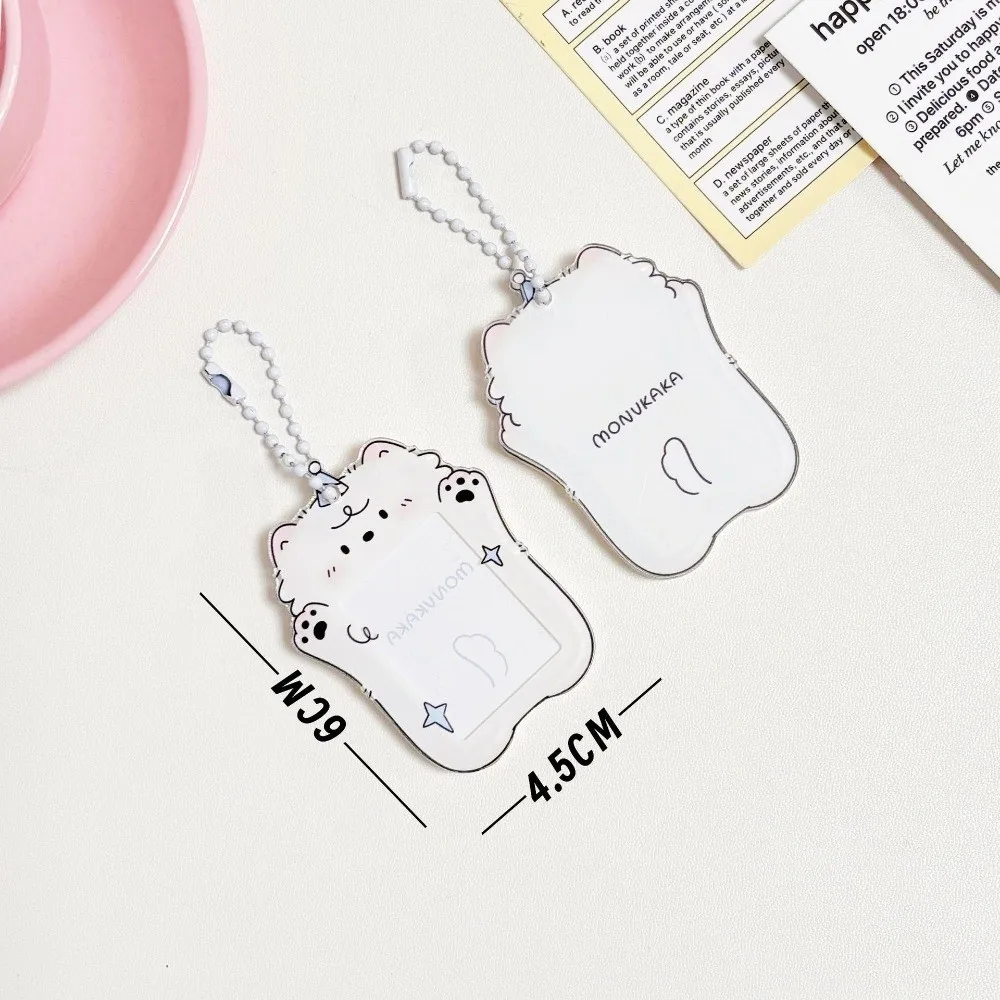 Kawaii Photocard Holder Scratch-Resistant Photo Card Protective Sleeve Keychain Protector Bus Door Cards Sleeve