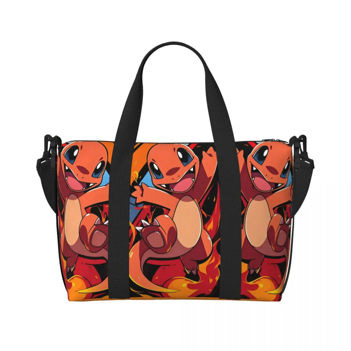 

Custom Large Squirtles Tote Bag for Women Video Games Shoulder Shopper Gym Beach Travel Bag